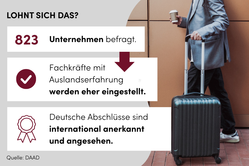 Grafik zu Karrierechancen durch Fernstudium im Ausland